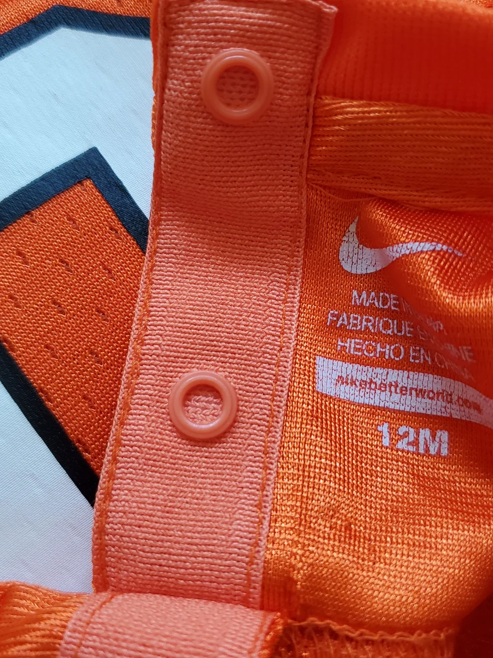 Nike Kids Orange OSU Football Jersey with White Numbers.  Size 12 Mth